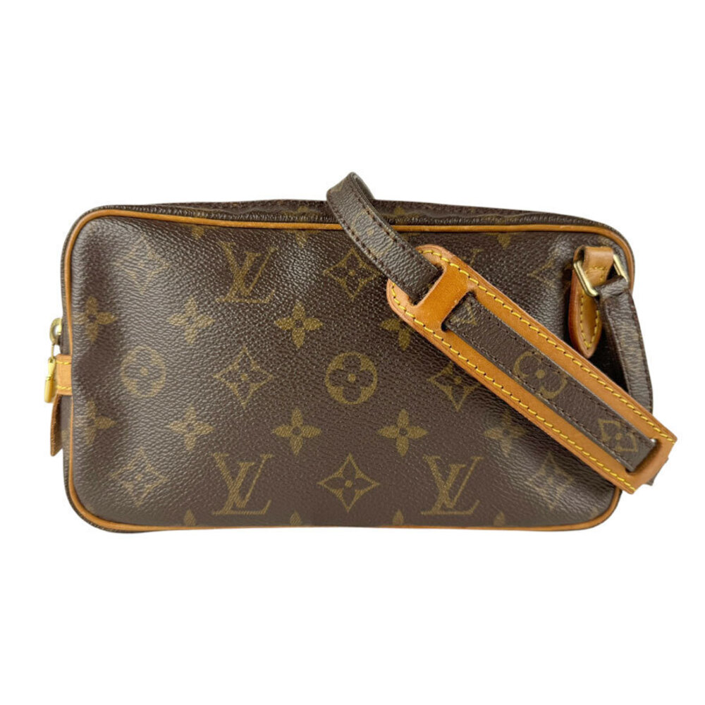 Louis Vuitton Shoulder Bag Monogram Pochette Marly Bandouliere Canvas Brown